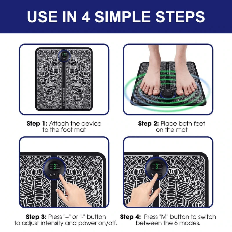 Electric Foot Massager Pad Muscle Massage Relaxation Trainer For Massage Fitness Outdoor Sport Home Family Relax