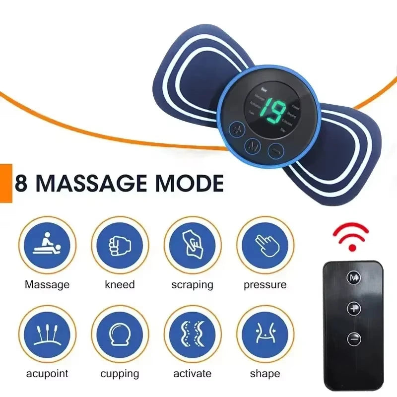 Intelligent Mini Electric Neck Massager Charging Portable Shoulder and Neck Neck Massage Patch with Multiple Adjustable Levels