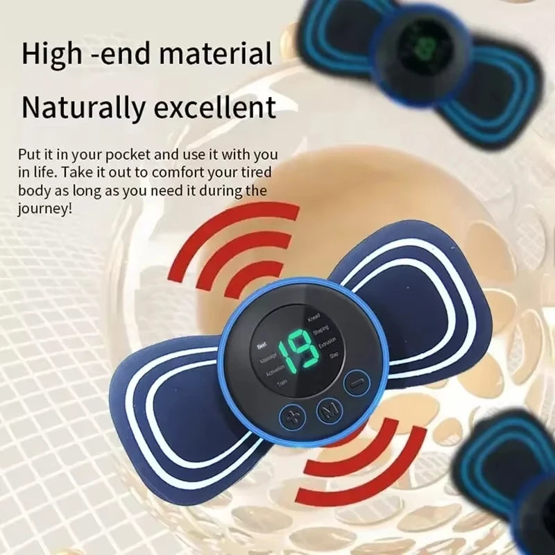 Intelligent Mini Electric Neck Massager Charging Portable Shoulder and Neck Neck Massage Patch with Multiple Adjustable Levels